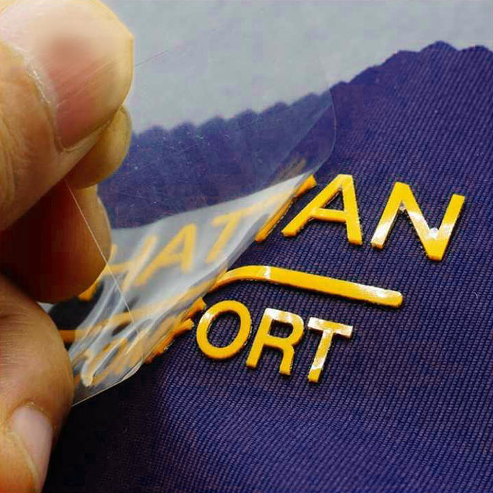 Custom clothes tags logo iron on clothing tags