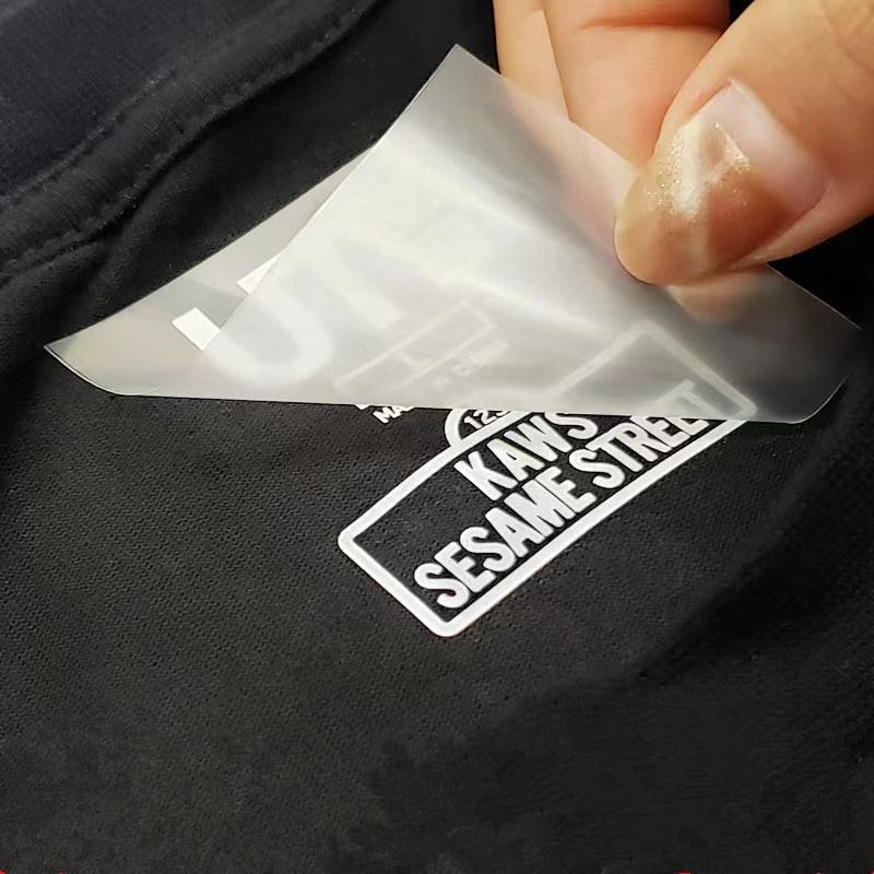 High Quality Custom Gold Tagless plastisol heat transfers label Clothing Labels 